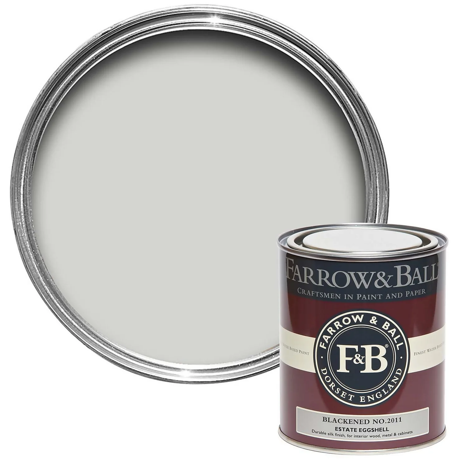 Farrow & Ball Estate Eggshell Paint No.2011 Blackened - 750ml 3 Farrow & Ball Estate Eggshell Paint No.2011 Blackened - 750ml