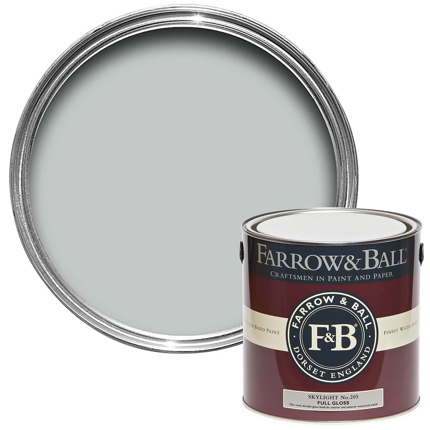 Farrow & Ball Full Gloss Paint Skylight - 2.5L 3 Farrow & Ball Full Gloss Paint Skylight - 2.5L