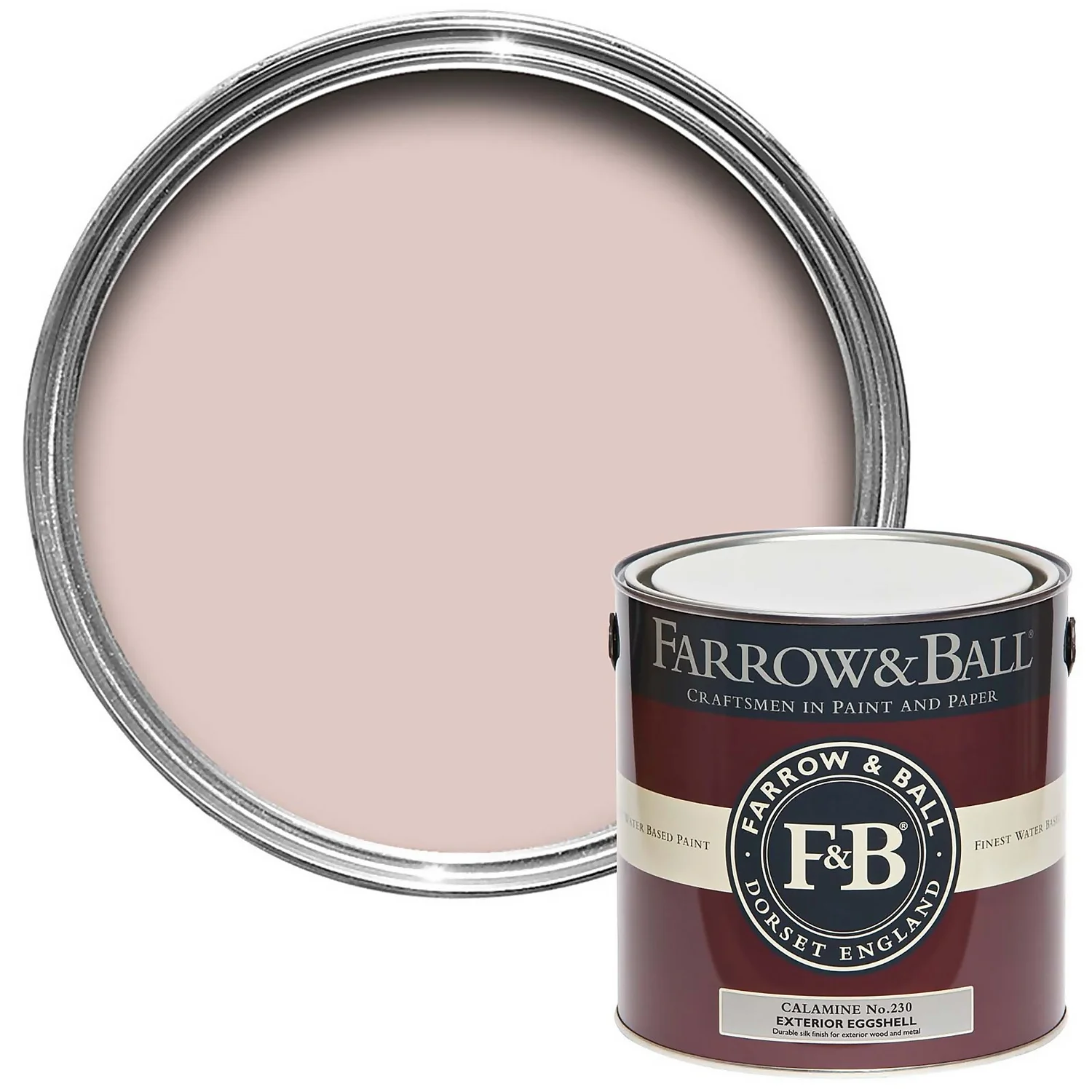 Farrow & Ball Exterior Eggshell Paint Calamine - 2.5L 3 Farrow & Ball Exterior Eggshell Paint Calamine - 2.5L