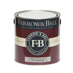 Farrow & Ball Estate Matt Emulsion Paint Shadow White - 2.5L -Farrow & Ball 12808331 1974951342545366