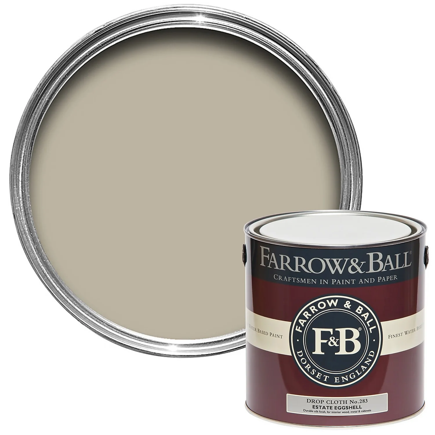 Farrow & Ball Estate Eggshell Paint Drop Cloth - 2.5L 3 Farrow & Ball Estate Eggshell Paint Drop Cloth - 2.5L