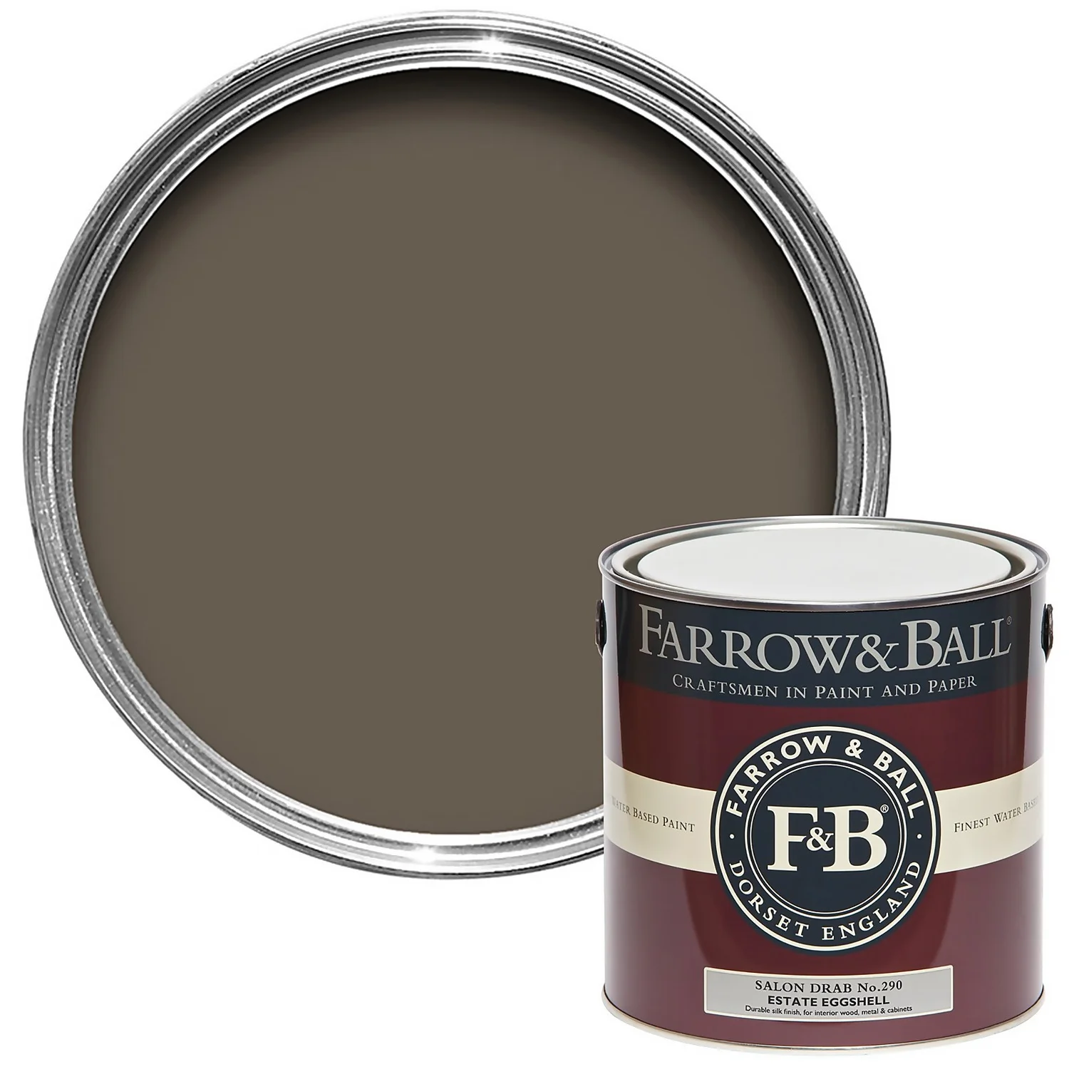 Farrow & Ball Estate Eggshell Paint Salon Drab - 2.5L 3 Farrow & Ball Estate Eggshell Paint Salon Drab - 2.5L