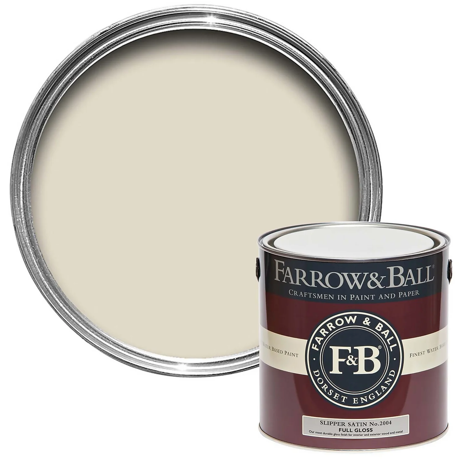 Farrow & Ball Full Gloss Paint Slipper Satin - 2.5L 3 Farrow & Ball Full Gloss Paint Slipper Satin - 2.5L