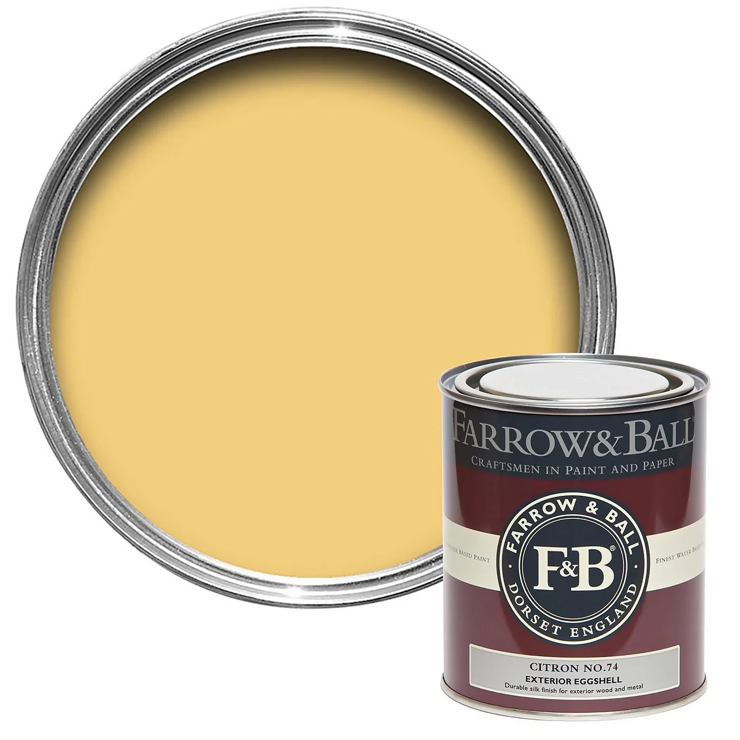 Farrow & Ball Exterior Eggshell Paint Citron - 750ml 3 Farrow & Ball Exterior Eggshell Paint Citron - 750ml