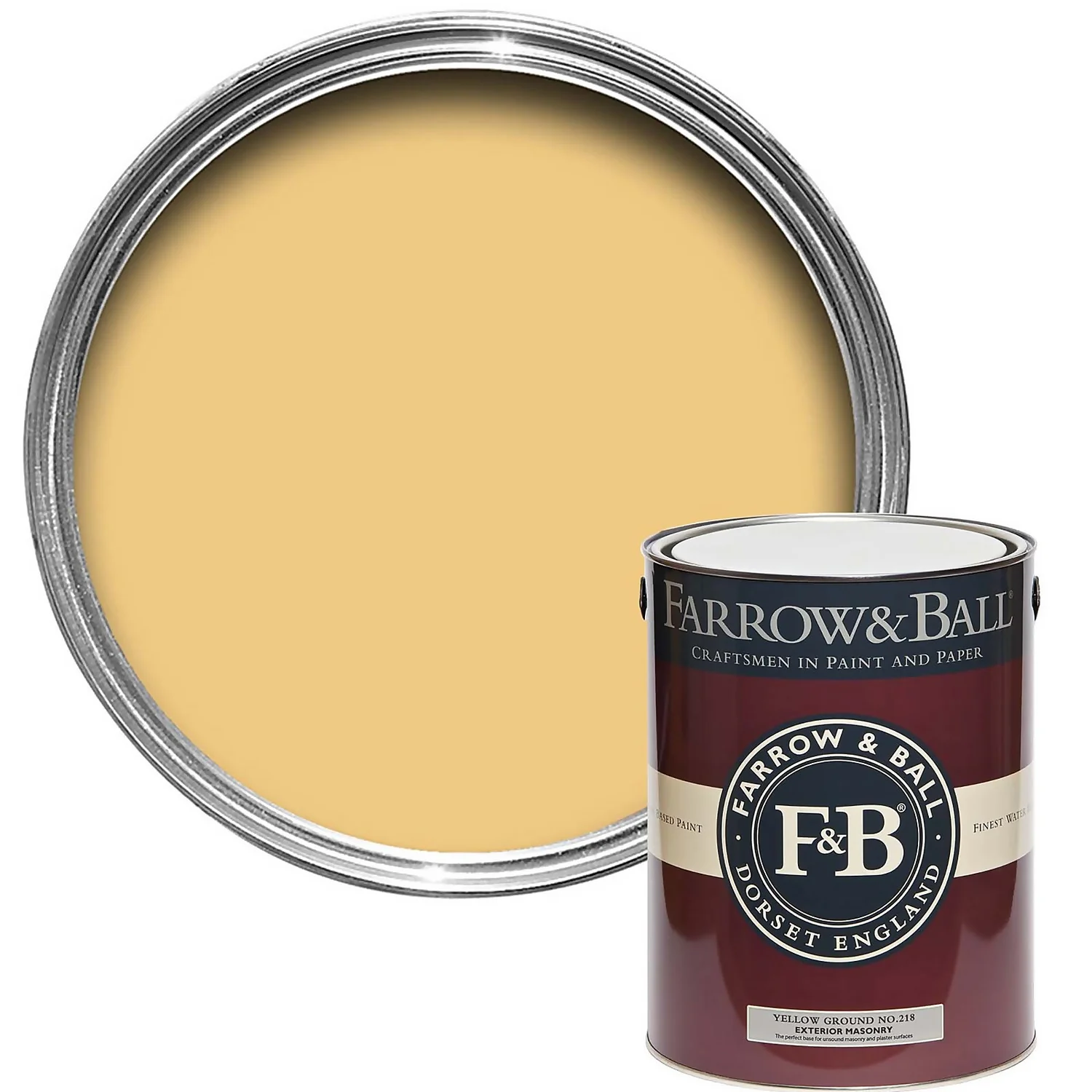 Farrow & Ball Exterior Masonry Paint Yellow Ground - 5L 3 Farrow & Ball Exterior Masonry Paint Yellow Ground - 5L