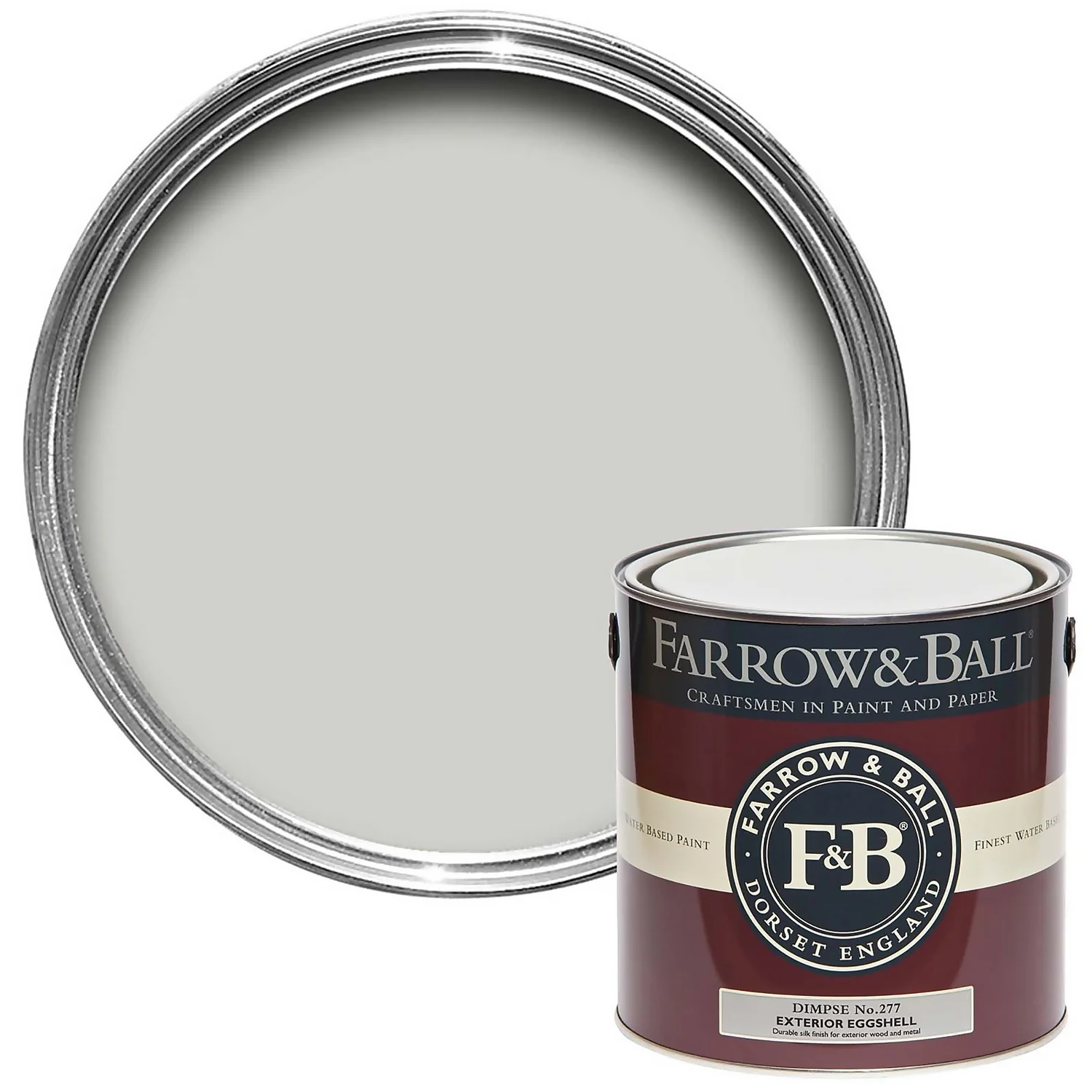 Farrow & Ball Exterior Eggshell Paint Dimpse - 2.5L 3 Farrow & Ball Exterior Eggshell Paint Dimpse - 2.5L