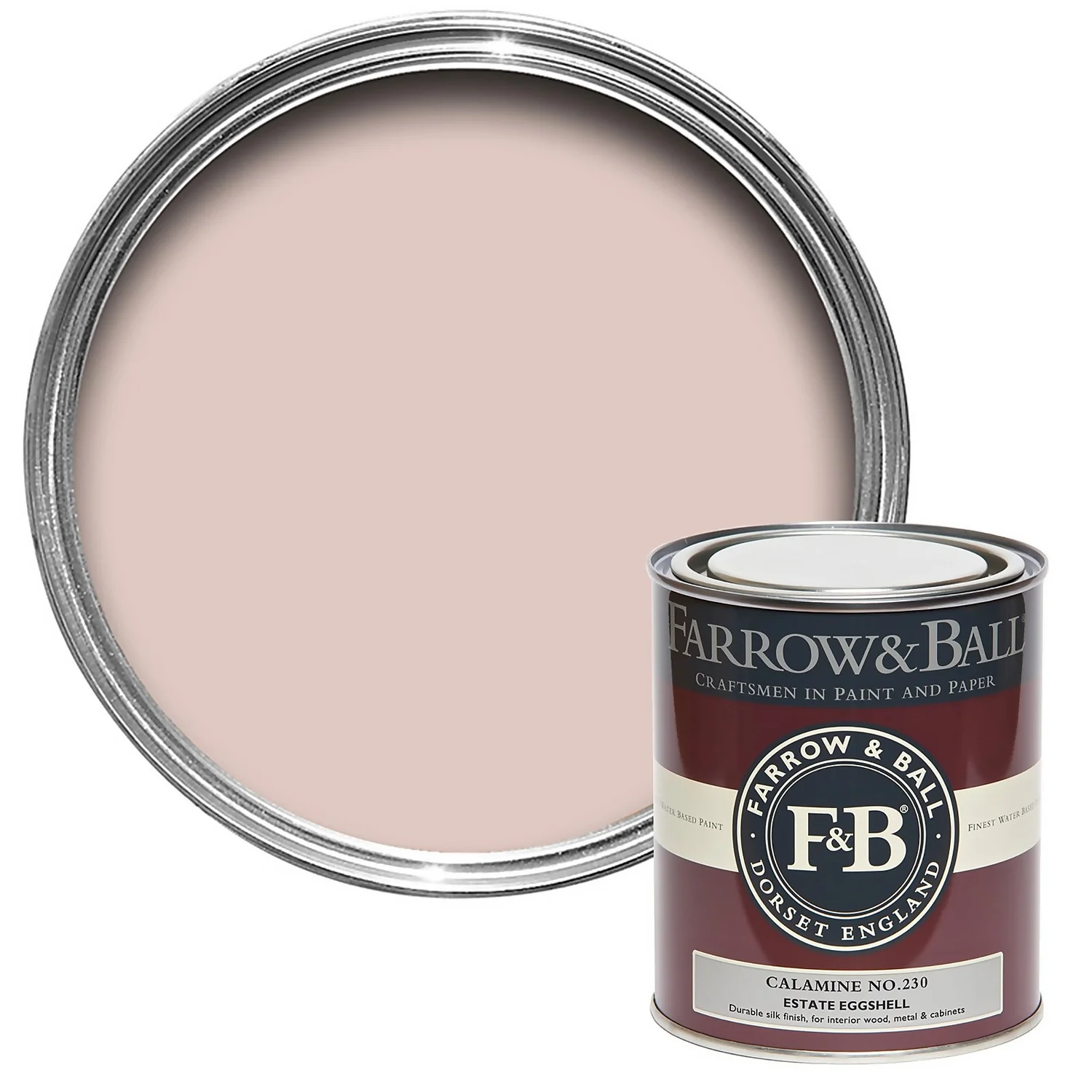 Farrow & Ball Estate Eggshell Paint Calamine - 750ml 3 Farrow & Ball Estate Eggshell Paint Calamine - 750ml
