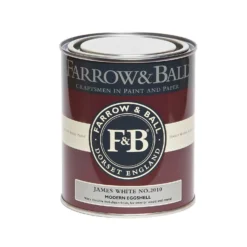 Farrow & Ball Modern Eggshell Paint James White - 750ml -Farrow & Ball 12820098 1444952654964636