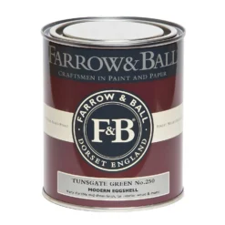 Farrow & Ball Modern Eggshell Paint Archive Collection: Tunsgate Green - 750ml -Farrow & Ball 12820606 4594952914963704