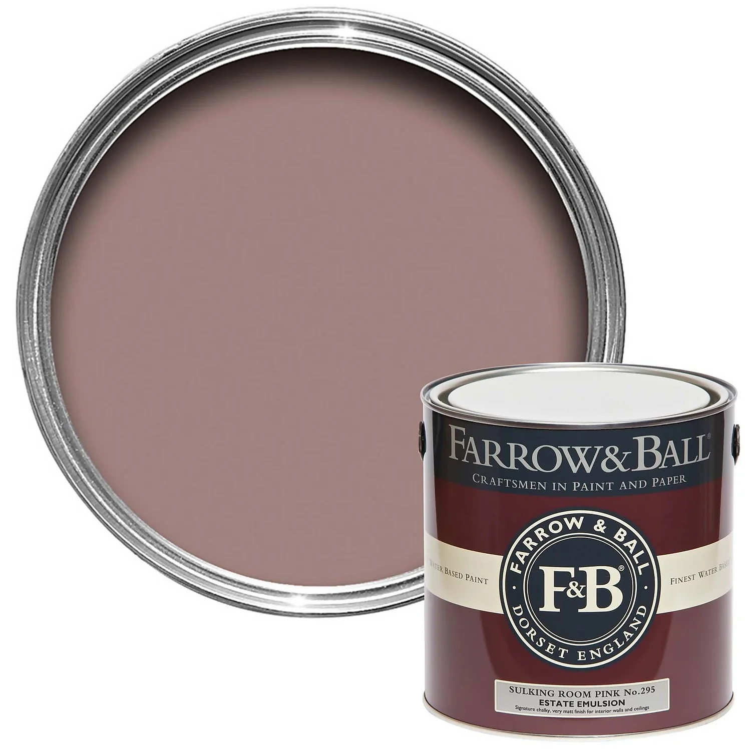Farrow & Ball Estate Matt Emulsion Paint Sulking Room Pink - 2.5L 3 Farrow & Ball Estate Matt Emulsion Paint Sulking Room Pink - 2.5L