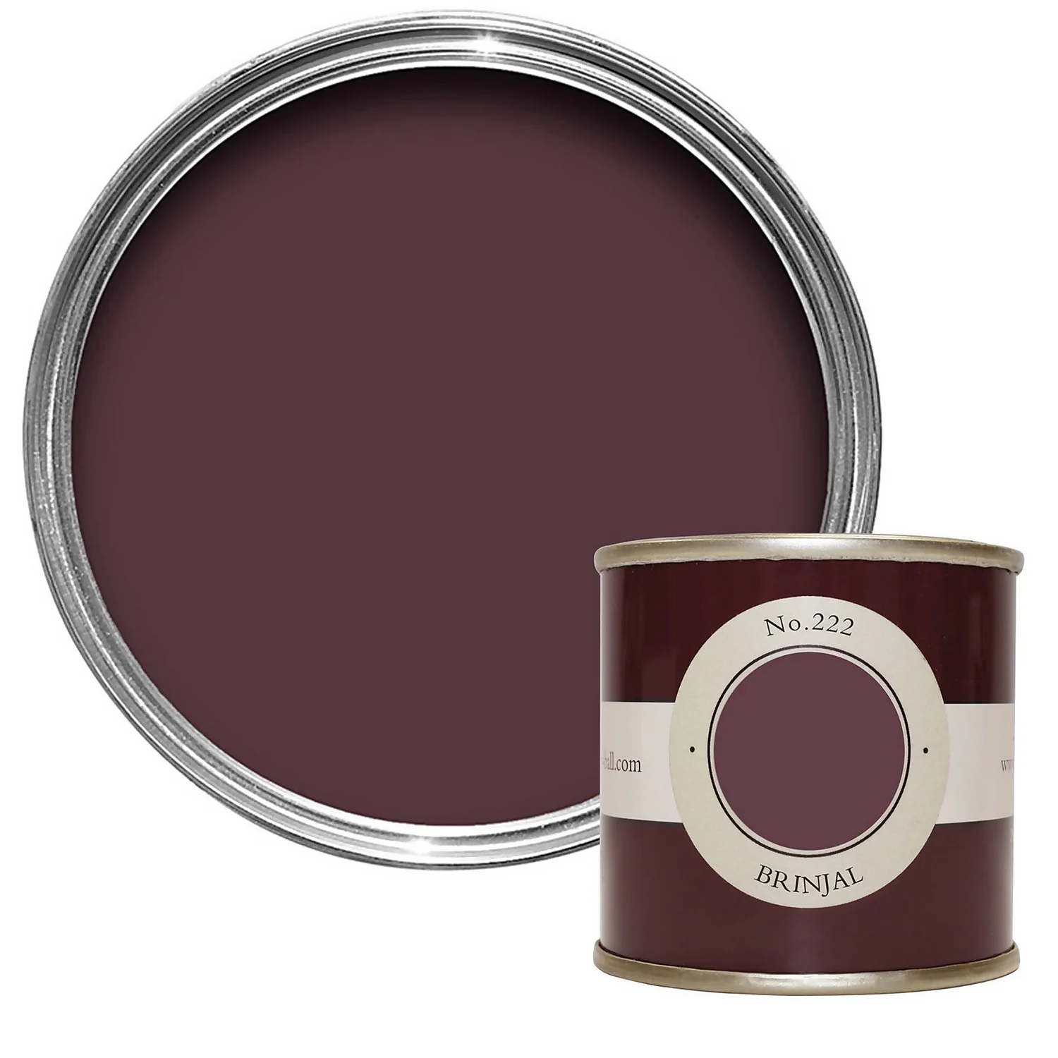Farrow & Ball Estate Matt Emulsion Paint Brinjal - Tester 100ml 3 Farrow & Ball Estate Matt Emulsion Paint Brinjal - Tester 100ml