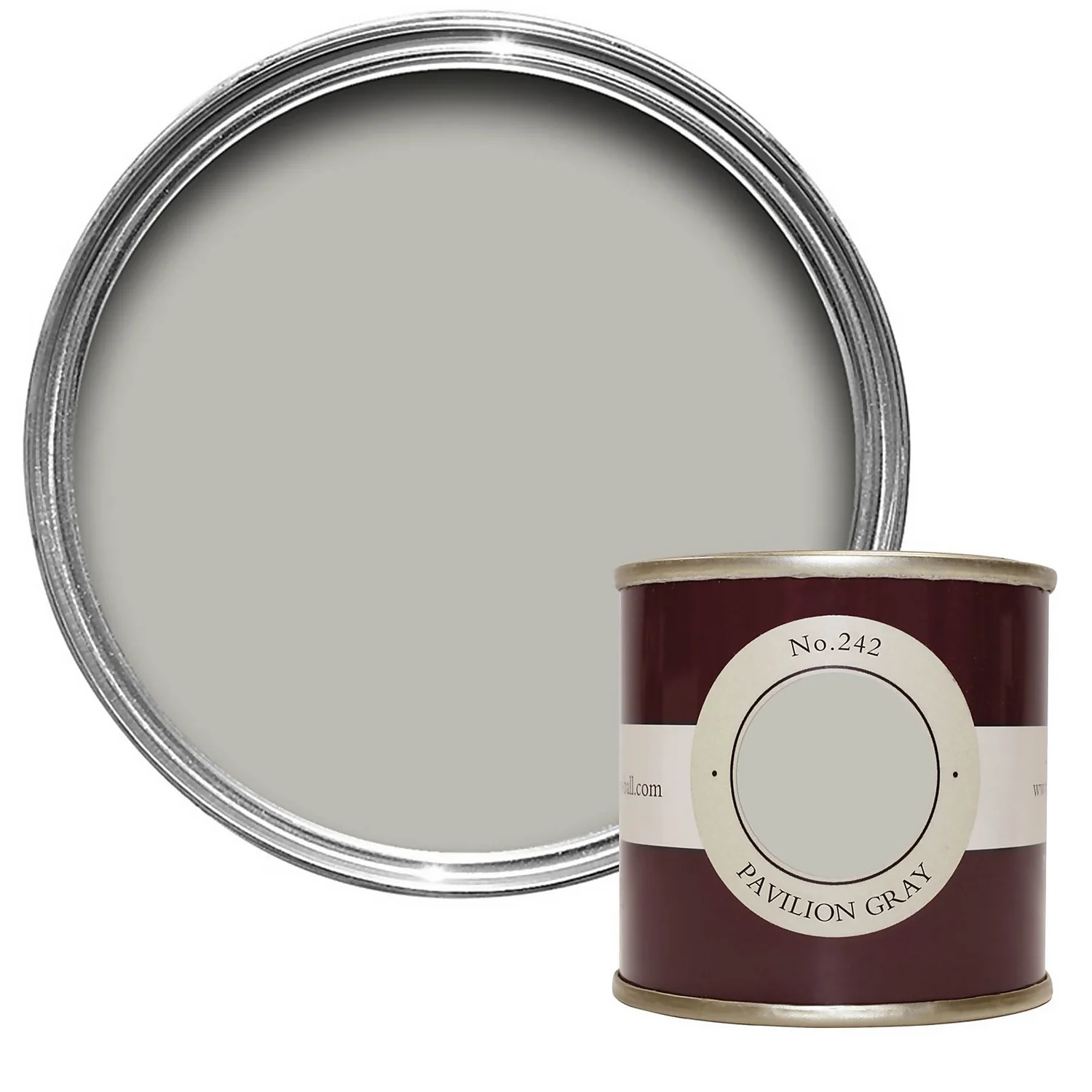 Farrow & Ball Estate Matt Emulsion Paint Pavilion Gray - Tester 100ml 3 Farrow & Ball Estate Matt Emulsion Paint Pavilion Gray - Tester 100ml