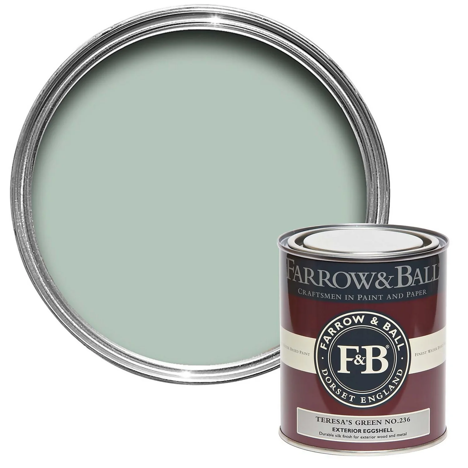 Farrow & Ball Exterior Eggshell Paint Teresa's Green - 750ml 3 Farrow & Ball Exterior Eggshell Paint Teresa's Green - 750ml