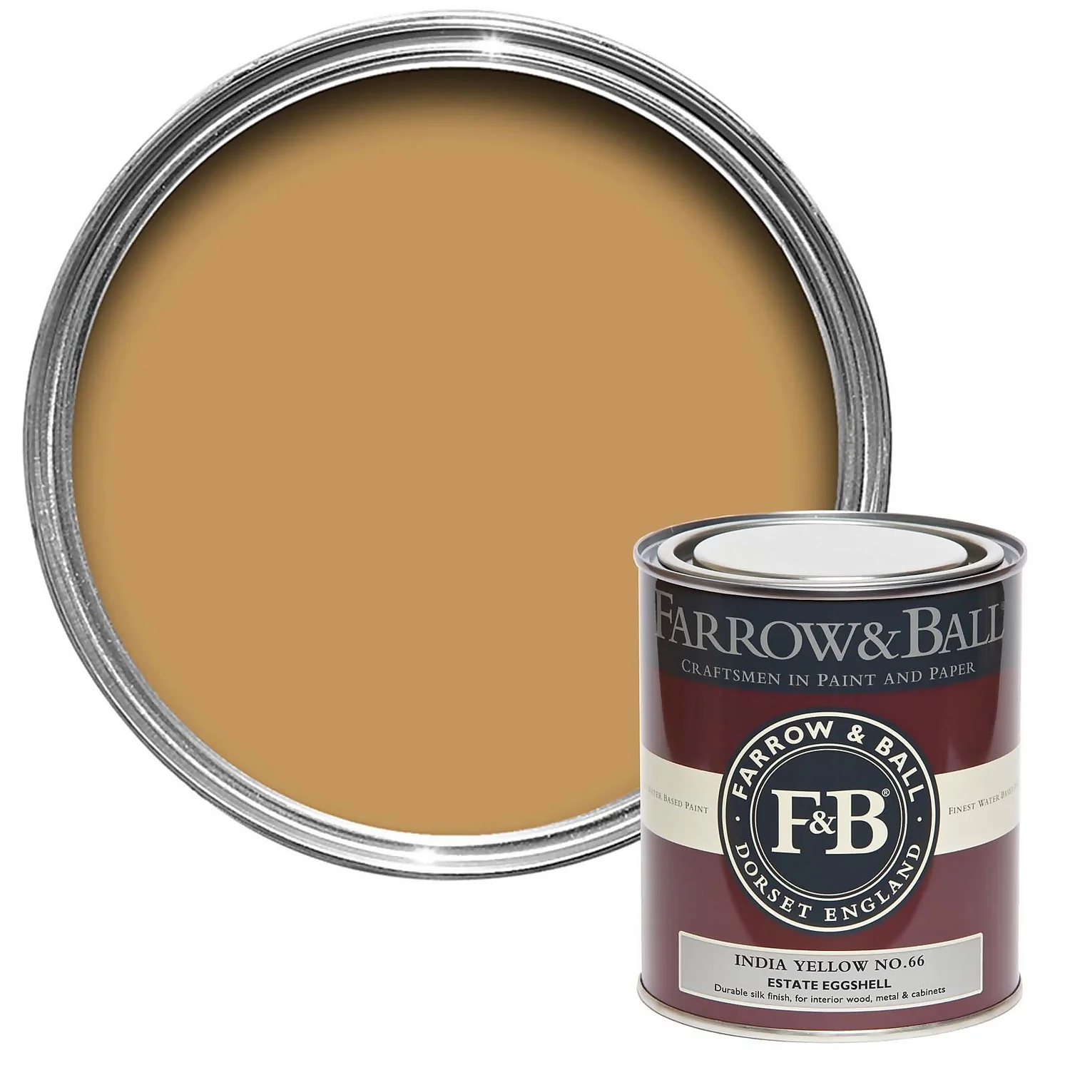 Farrow & Ball Estate Eggshell India Yellow - 750ml 3 Farrow & Ball Estate Eggshell India Yellow - 750ml