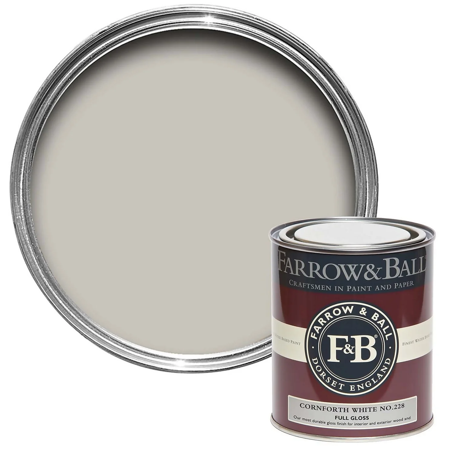 Farrow & Ball Full Gloss Cornforth White - 750ml 3 Farrow & Ball Full Gloss Cornforth White - 750ml