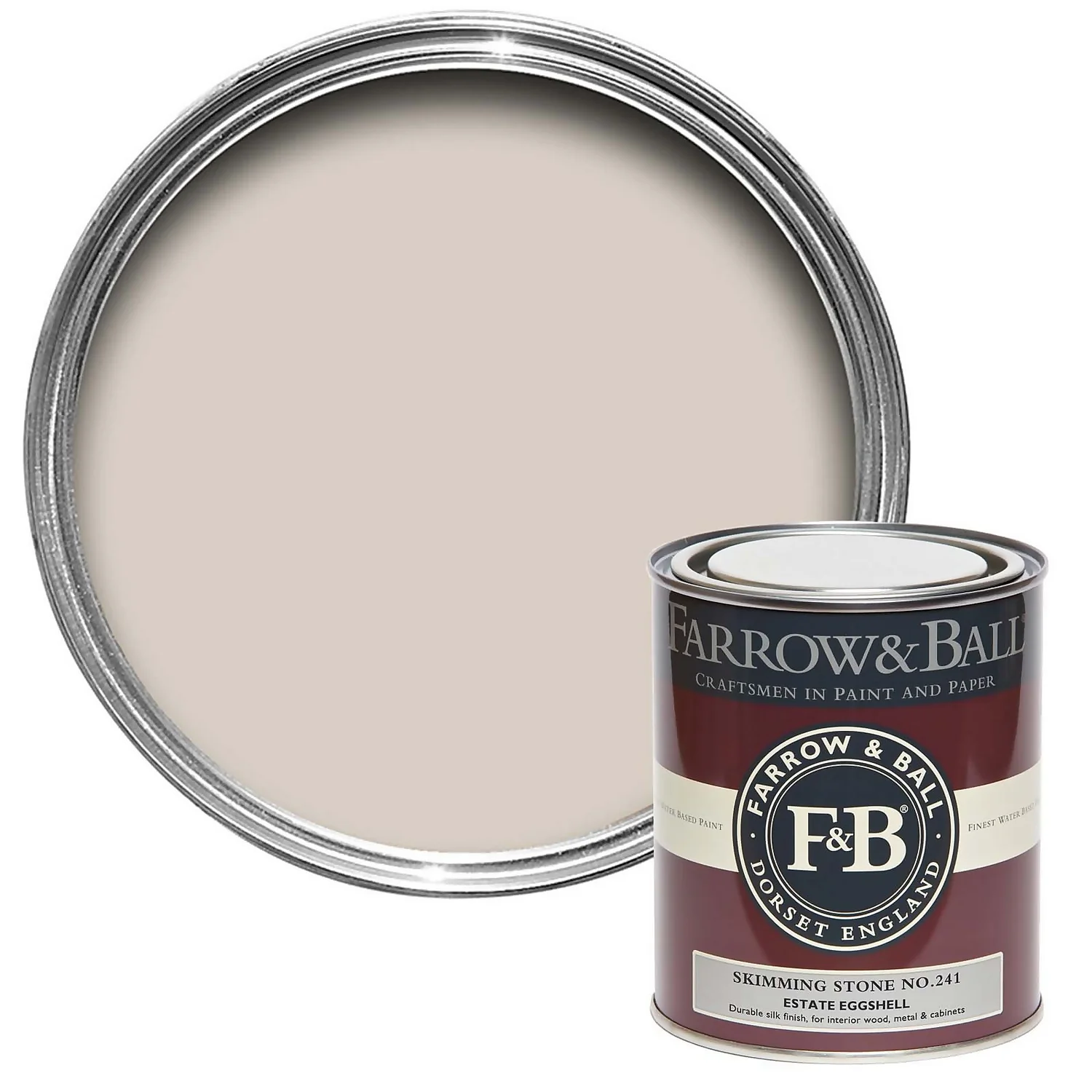 Farrow & Ball Estate Eggshell Paint Skimming Stone - 750ml 3 Farrow & Ball Estate Eggshell Paint Skimming Stone - 750ml